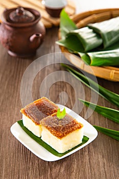 Kuih Bingka Ubi, traditional Malaysian Nyonya dessert sweet cake
