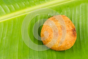 Kuih Cucur Badak, a traditional Malay delicacy photo