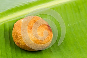 Kuih Cucur Badak, a traditional Malay delicacy photo