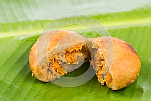 Kuih Cucur Badak, a traditional Malay delicacy photo