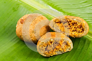 Kuih Cucur Badak, a traditional Malay delicacy