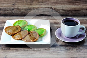 Kuih Pinjaram and a cup of coffee