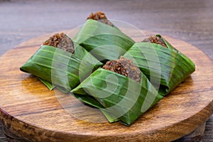 Kuih Pulut inti, traditional Malaysian dessert