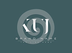 KUJ abstract letter logo design