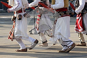 Kukeri, mummers perform rituals to scare away evil spirits during the international festival of masquerade games â€Survaâ€