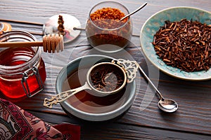 Kukicha tea served in bowl