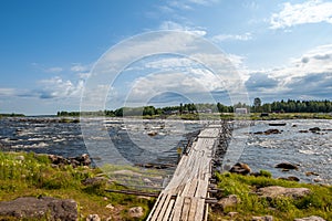 Kukkola Rapids at Swedish border