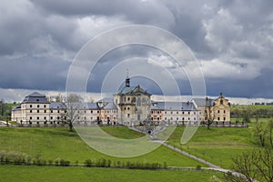 Kuks hospice with baroque decoration, Eastern Bohemia, Czech Republic photo