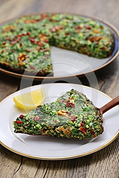 Kuku sabzi (herb frittata), vegetarian Iranian food