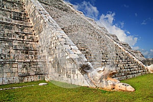 Kukulcan snake Mayan Chichen Itza pyramid Mexico
