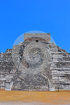 Kukulcan temple in chichenitza, yucatan, mexico XIX photo