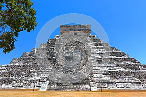 Kukulcan temple in chichenitza, yucatan, mexico XVIII photo