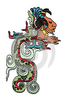 Kukulkan, the Vision Serpent, a deity of Maya mythology photo