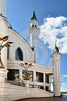 The Kul Sharif Mosque is located in Kazan city in Russia