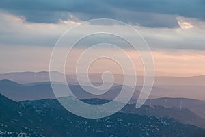 Kula - Scenic view from on top of mount Kula near Omis, Dinara mountains, Split-Dalmatia, Croatia, Europe