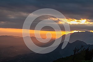 Kula - Scenic view from on top of mount Kula near Omis, Dinara mountains, Split-Dalmatia, Croatia, Europe