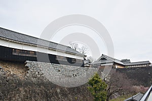 Kumamoto castle destroyed by fire but governor rebuild and conserve in Japan
