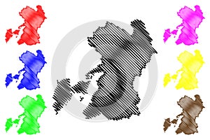 Kumamoto Prefecture map vector