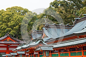 Kumano Hayatama Taisha Shrine in Shingu, Wakayama, Japan. It is part of the