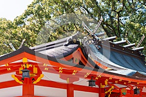 Kumano Hayatama Taisha Shrine in Shingu, Wakayama, Japan. It is part of the