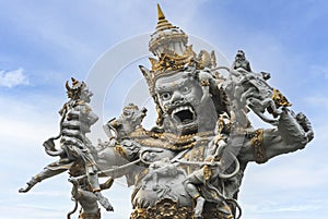 Kumbakarna Laga statue at the Botanical Gardens in Bali photo