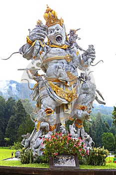 Kumbakarna Laga statue in Eka Karya Botanical Garden, Bedugul, Bali, Indonesia. photo