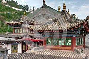 Kumbum Monastery. a famous landmark in the Ancient city of Xining, Qinghai, China.