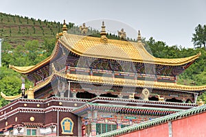 Kumbum Monastery. a famous landmark in the Ancient city of Xining, Qinghai, China.