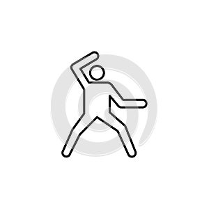 Kumgang maki, karate line icon. Signs and symbols can be used for web, logo, mobile app, UI, UX