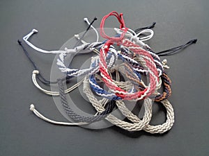 Kumihimo rope bracelet with black color