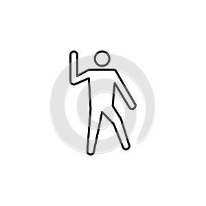 Kumite, karate line icon. Signs and symbols can be used for web, logo, mobile app, UI, UX