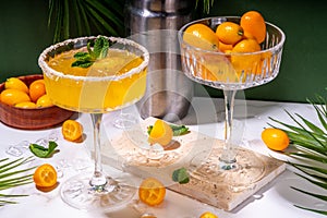 Kumquat margarita cocktail