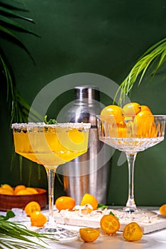 Kumquat margarita cocktail