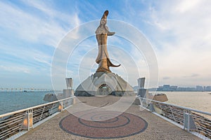 Kun Im statue, Gloden Statue of Guan Yin, the Goddess of Mercy in Taoism, Macau, China photo