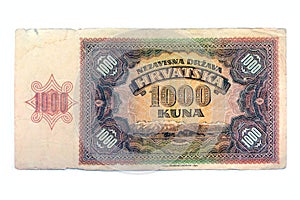 Kuna - Old croatian money photo
