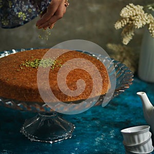 Kunafeh with Pistachios
