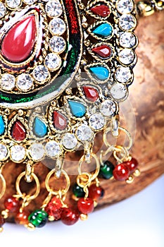 Kundan jewellery detail photo