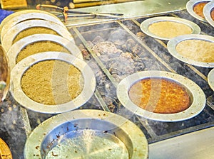 Kunefe, or Kenafeh, traditional Arab dessert.