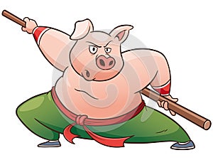 Kung fu pig