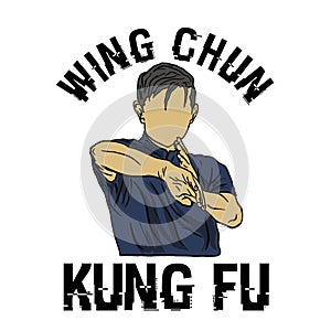 kung fu wing chun vector perfect for logo or printing