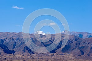 Kungoy Ala-Too or Kungey Alataw mountain view from Ysyk Kol and Tamchy village