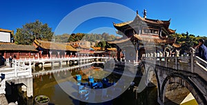 View of the Yuantong Buddhist Temple in Kunming, Yunnan, China