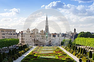 Kunstberg or Mont des Arts (Mount of the arts) gardens in Brussels