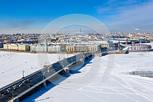 Kunstkammer Kunstkamera Museum on the Vasilevskiy Island from across the Neva River in Saint Petersburg