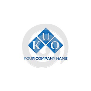 KUO letter logo design on white background. KUO creative initials letter logo concept. KUO letter design