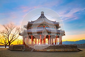 Kuoru Pavilion at the Summer Palace in Beijing, China