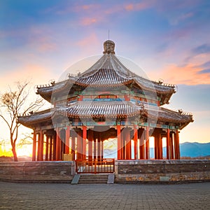 Kuoru Pavilion at the Summer Palace in Beijing, China