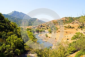 The Kura River in the Borjomi area.