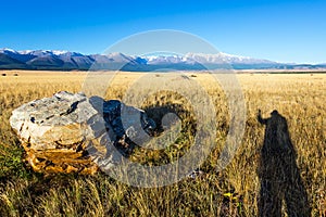 Kurai steppe in the Altai Mountains