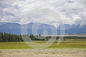 Kurai steppe landscape. Altai, Russia
